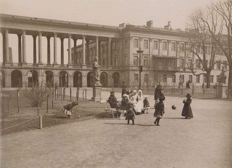 Ogród Saski przed pałacem Saskim, około 1895