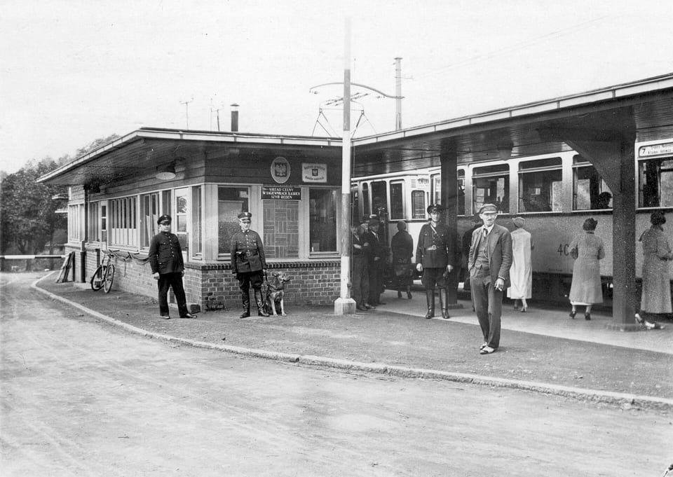 Przejście graniczne Szyb Reden w Łagiewnikach, 1932
